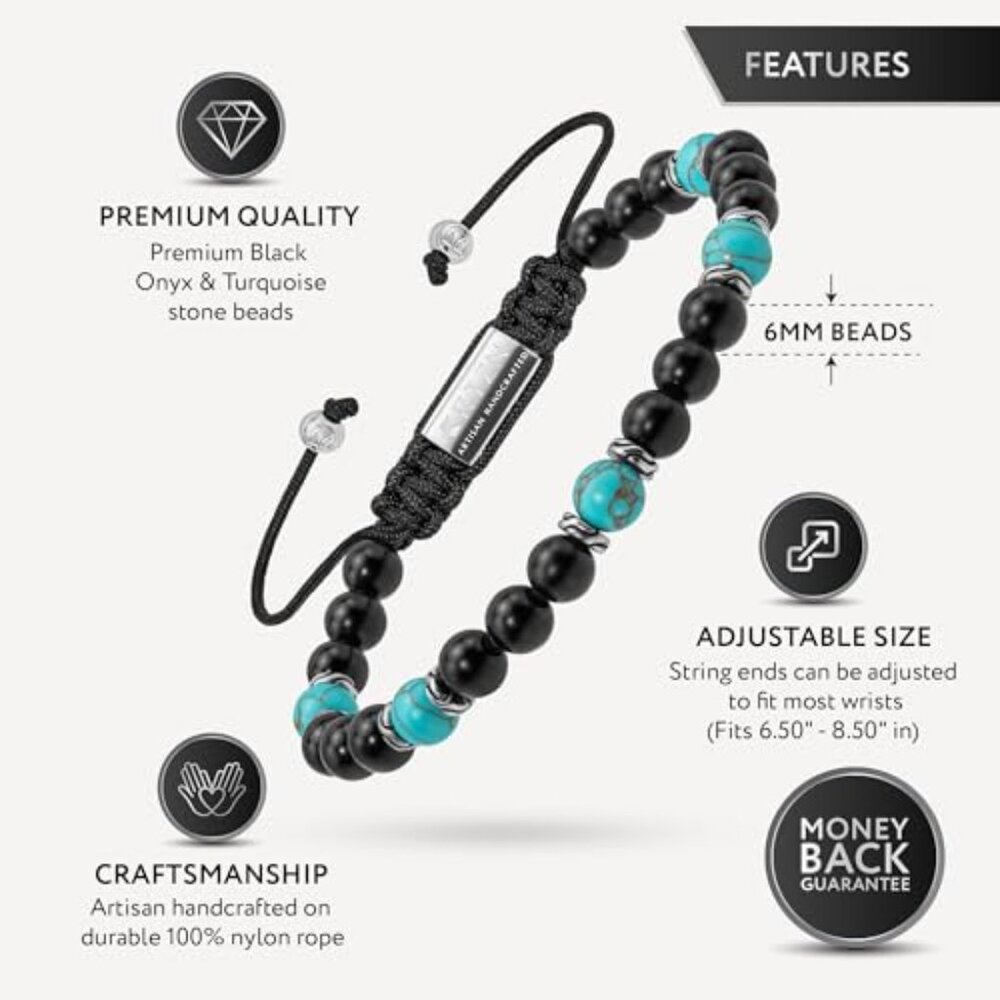 Handcrafted Gemstone Bracelet Adjustable Beaded B… - image 3